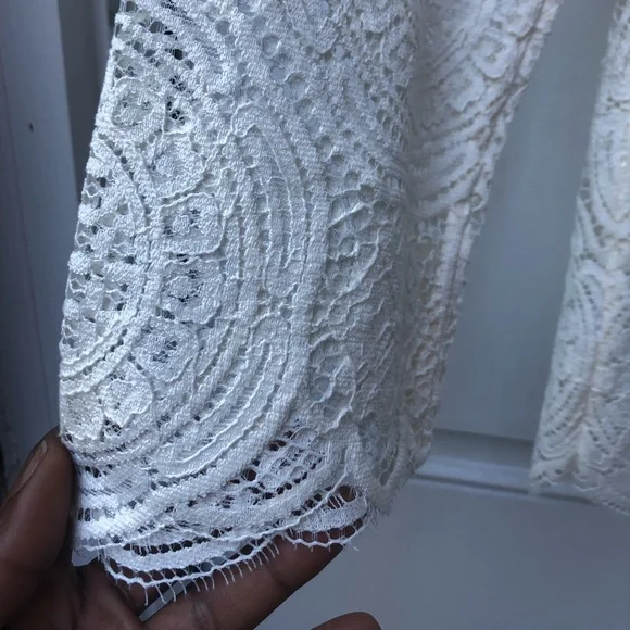LOFT Ivory Lace Top - Picture 9 of 11